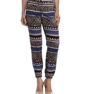 BeBop pattern soft pants w/pockets elastic bottom